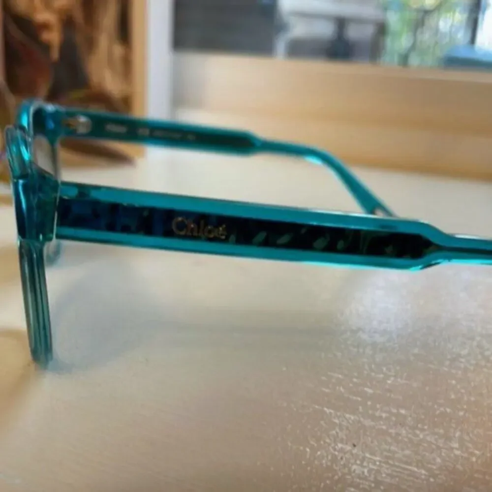 Chloe Willow 52mm Round Sunglasses Blue